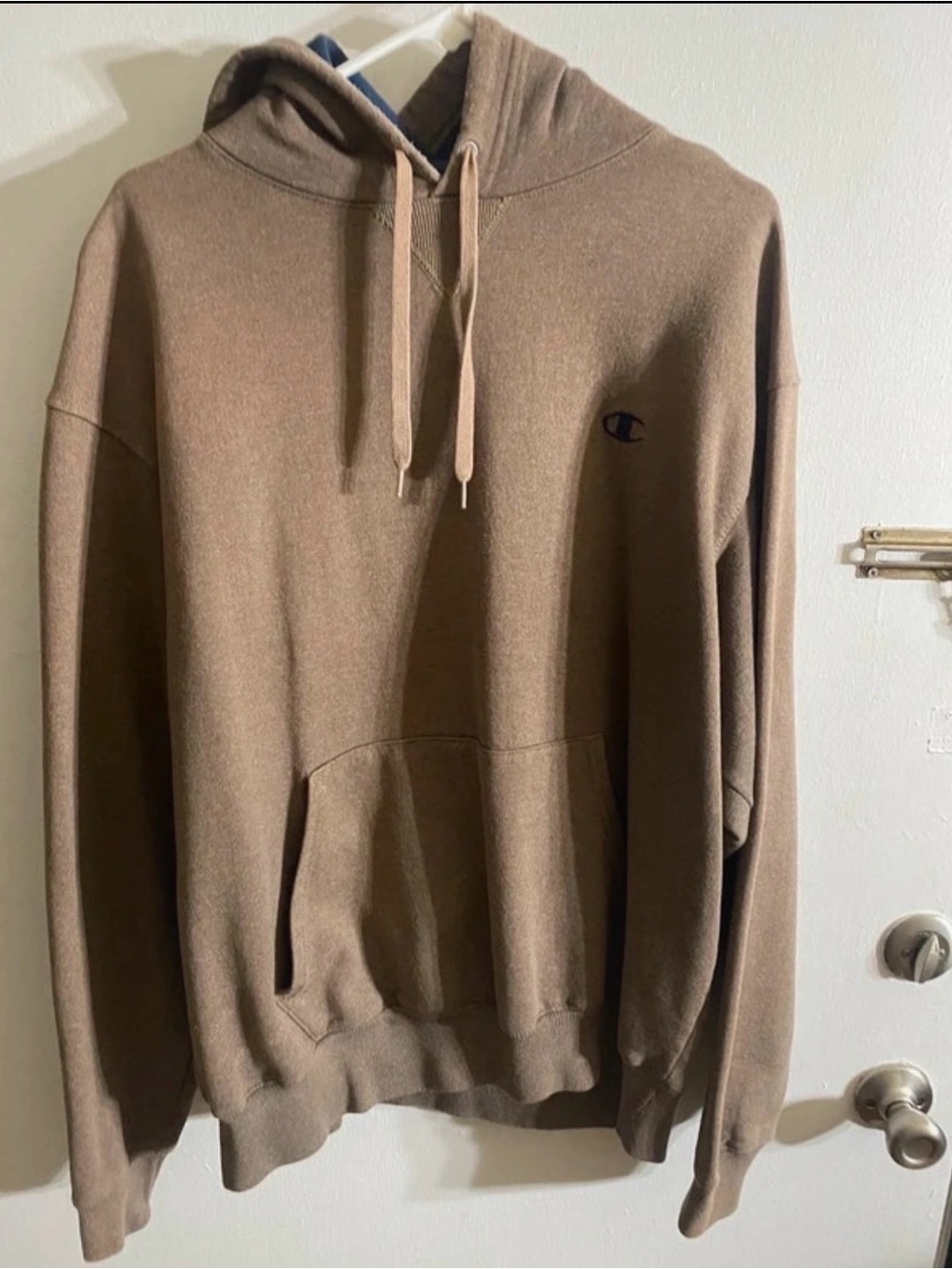 Champion Taupe/Brown Hooded Pullover Sweatshirt